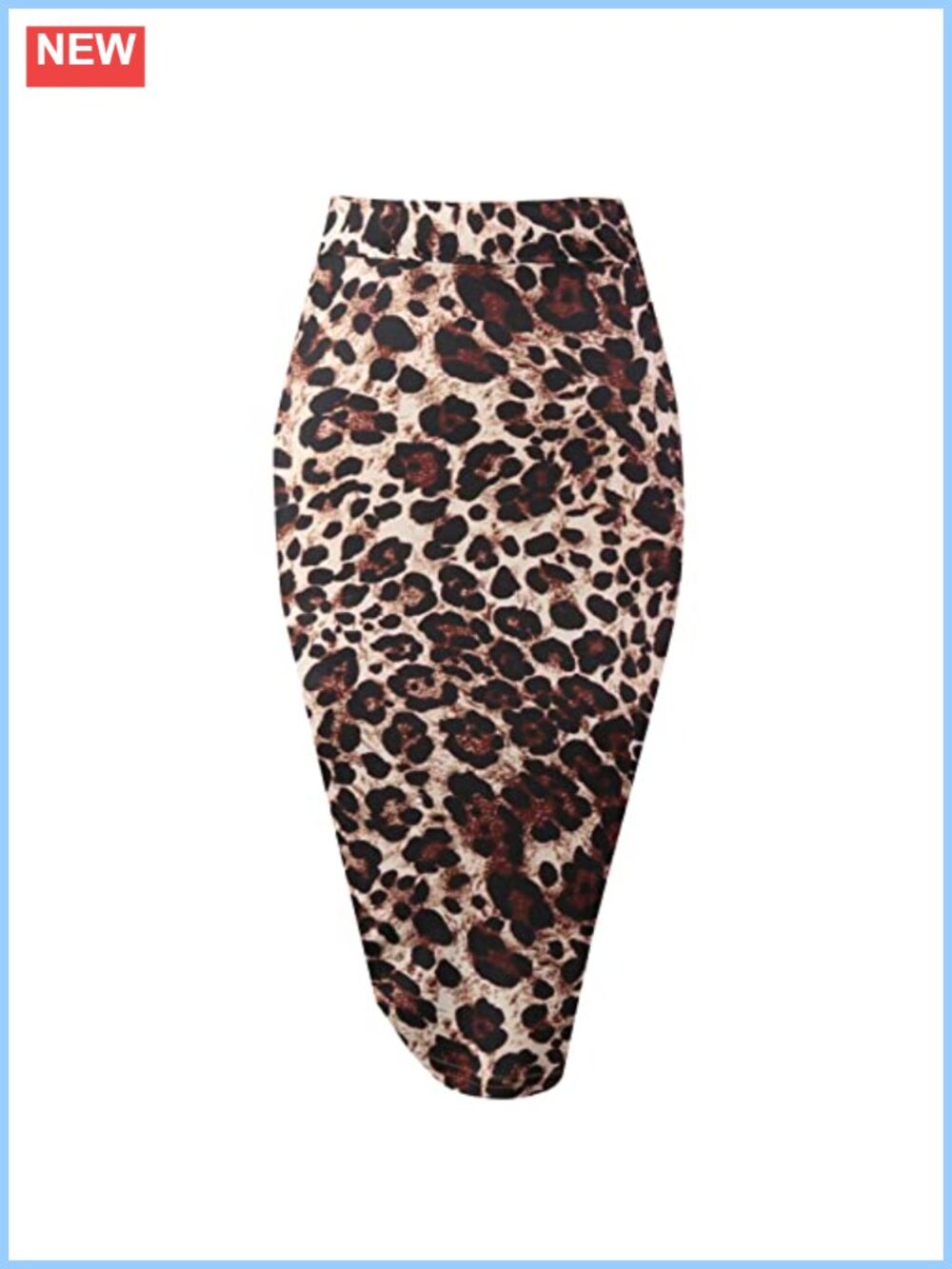 Women's Bodycon Pencil Skirt High Waisted Stretch Knee Length Slit